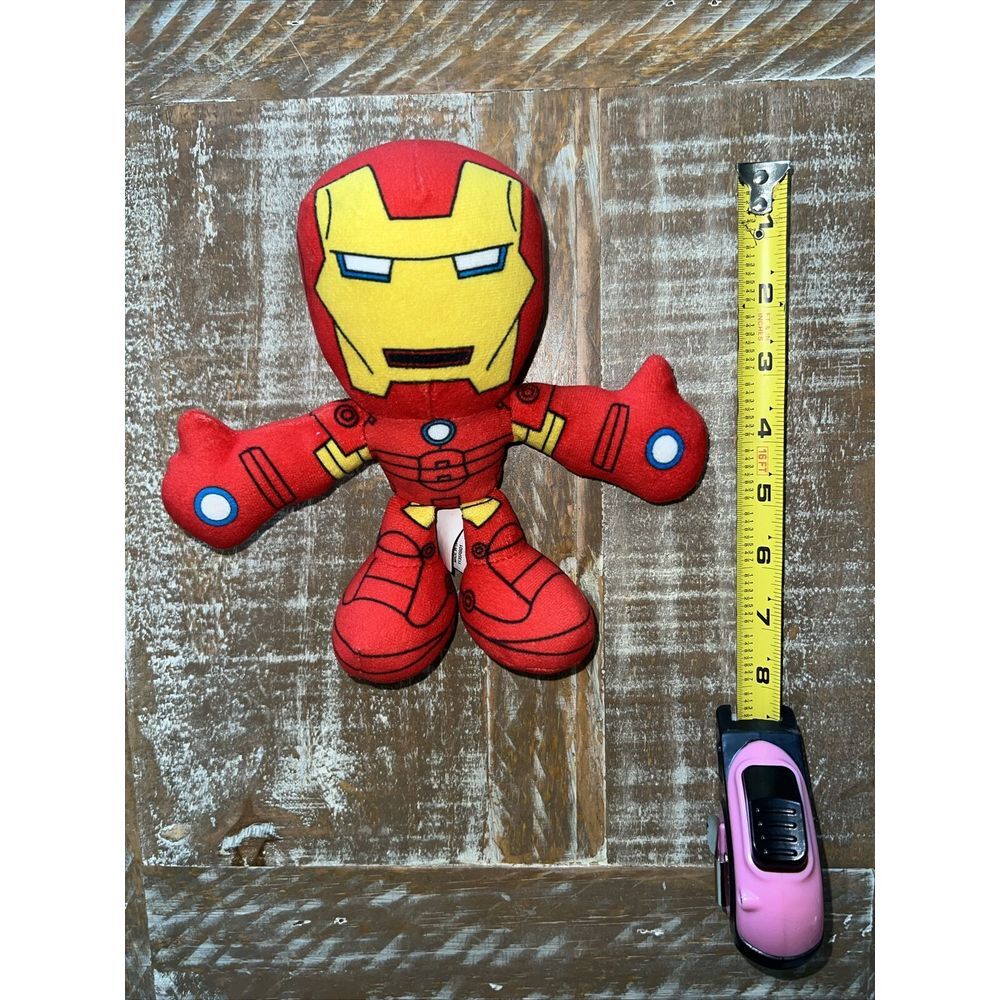Marvel Avengers Iron Man Plush 8" Just Play Kids Toy‎ Stuffed Red Yellow Comics